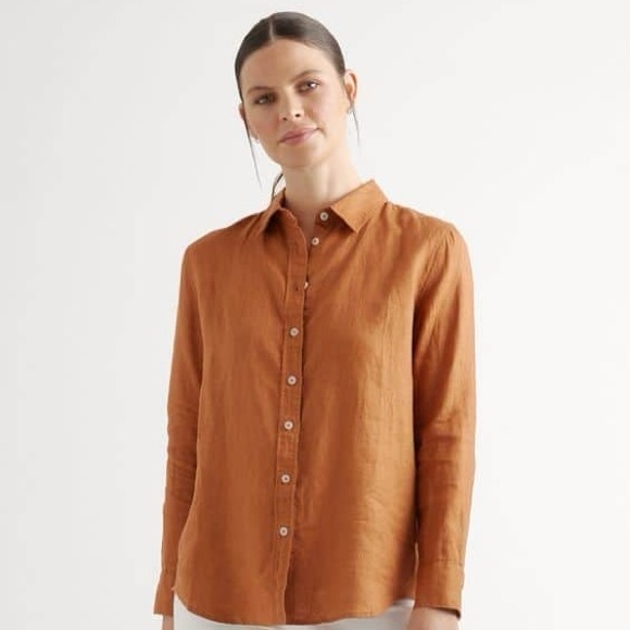 Quince Tops - Quince Linen Button Up Shirt